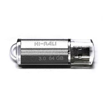 Флеш пам'ять USB 64GB Hi-Rali Corsair Series Silver (HI-64GB3CORSL)
