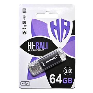 Флеш пам'ять USB 64GB Hi-Rali Rocket Series Black (HI-64GB3VCBK)