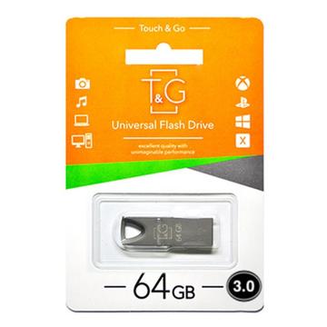 Флеш память USB T&G 64GB 117 Metal Series Black USB 3.0 (TG117BK-64G3)