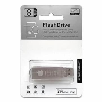 Флеш пам'ять USB 8GB Lightning T&G 004 Metal Series (TG004IOS-8G3)
