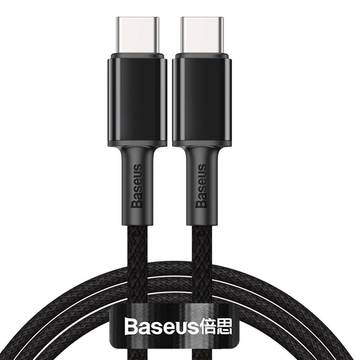 Кабель синхронізації Baseus High Density Braided Fast Charging Data USB-C-USB-C 100W 2м Black (CATGD-A01)