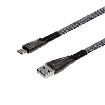 Кабель синхронізації Grand-X USB-microUSB 2А 1м (FM09) плоский упаковка гіфтбокс з вікном