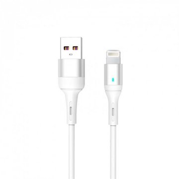 Кабель синхронизации SkyDolphin S06L LED Smart Power USB - Lightning 1м White (USB-000555)