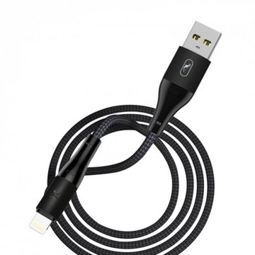 Кабель синхронізації SkyDolphin S49L LED Aluminium Alloy USB - Lightning 1м Black (USB-000567)