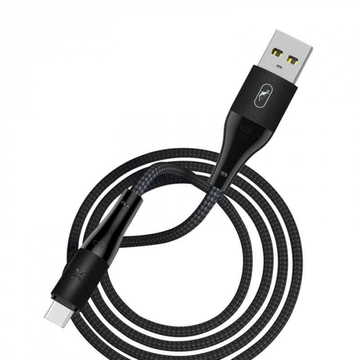 Кабель синхронізації SkyDolphin S49V LED Aluminium Alloy USB - microUSB 1м Black (USB-000571)