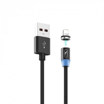 Кабель синхронизации SkyDolphin S59L Magnetic USB - Lightning 1м Black (USB-000440)
