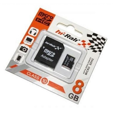 Карта пам'яті  MicroSDHC 8GB Class 10 Hi-Rali + SD-adapter (HI-8GBSDCL10-01)