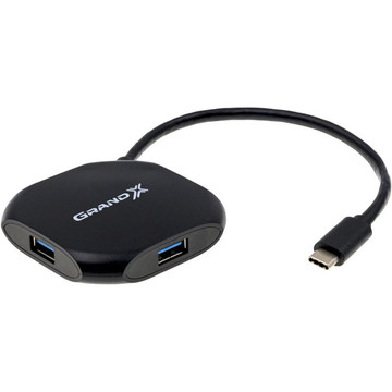 USB Хаб Grand-X Travel Type-C 4хUSB3.1 Black (GH-417)