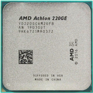 Процессор AMD Athlon 220GE 3.4GHz (5MB, Zen, 35W, AM4) Tray (YD220GC6M2OFB)