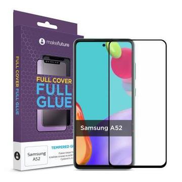 Защитное стекло и пленка  MakeFuture Samsung A52 Full Cover Full Glue (MGF-SA52)