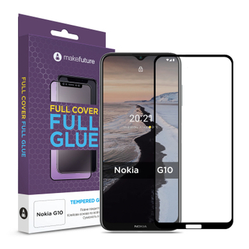 Захисне скло та плівка MakeFuture Nokia G10 Full Cover Full Glue (MGF-NG10)