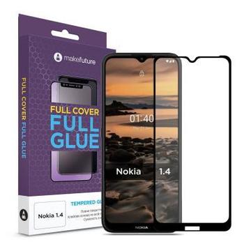 Защитное стекло и пленка  MakeFuture Nokia 1.4 Full Cover Full Glue (MGF-N14)