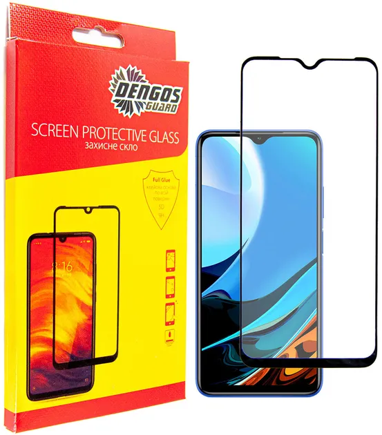 Захисне скло Dengos Full Glue для Xiaomi Redmi 9T (black) (TGFG-173)