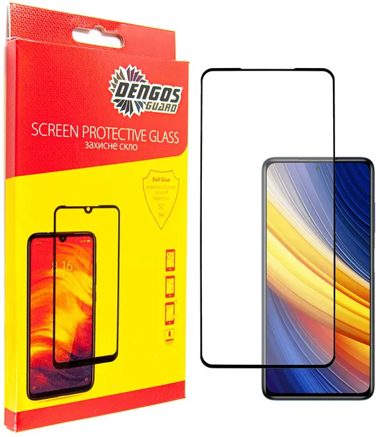 Захисне скло Dengos Full Glue для POCO X3 Pro (black) (TGFG-175)