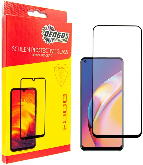 Захисне скло Dengos Full Glue OPPO Reno 5 Lite black frame (TGFG-172)