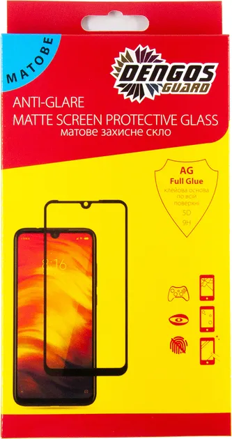 Защитное стекло Dengos for Samsung Galaxy A03s SM-A037 Black Full Glue Matte (TGFG-MATT-39)