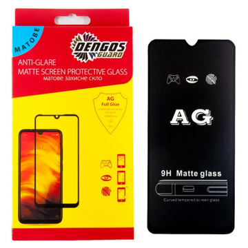 Захисне скло та плівка Dengos Full Glue Matte для Samsung Galaxy A03s (black) (TGFG-MATT-39)