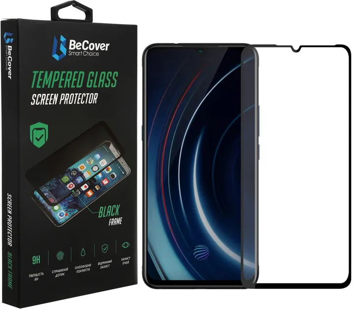 Защитное стекло BeCover for Vivo Y15s/Y15a Black (707250)