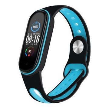 Ремешок для фитнес браслета BeCover Sport Style для Xiaomi Mi Smart Band 5 Black-Blue (705165)