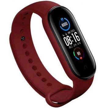 Ремінець для фітнес браслета BeCover Silicone для Xiaomi Mi Smart Band 5 Burgundy Red (705063)