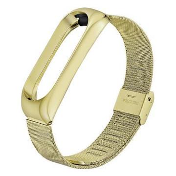 Ремешок для фитнес браслета BeCover Metal for Xiaomi Mi Band 4/3 Gold (704653)