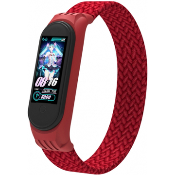 Ремінець для фітнес браслета Armorstandart Braided Solo Loop для Xiaomi Mi Band 4/5/6 Red size S (ARM59182)