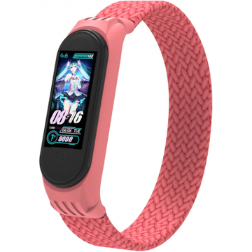 Ремешок для фитнес браслета Armorstandart Braided Solo Loop для Xiaomi Mi Band 4/5/6 Pink size S (ARM59181)