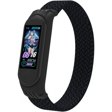 Ремінець для фітнес браслета Armorstandart Braided Solo Loop для Xiaomi Mi Band 4/5/6 Black size S (ARM59177)