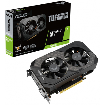 Відеокарта Asus GeForce GTX 1660 Ti 6GB GDDR6 (TUF-GTX1660TI-6G-EVO-GAMING)