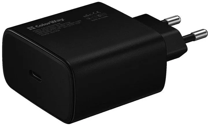 Зарядний пристрій ColorWay Power Delivery Port PPS USB Type-C (45 W) Black (CW-CHS034PD-BK)
