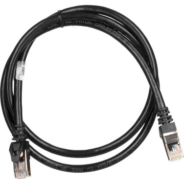 Патч-корд 2E Cat 6S-FTP RJ45 4Х2 27AWG 7/0.14 Cu 1.00 m PVC Black