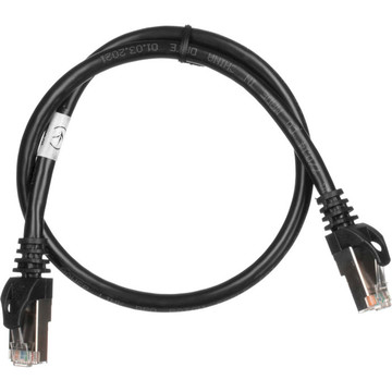 Патч-корд 2E Cat 6S-FTP RJ45 4Х2 27AWG 7/0.14 Cu 0.20 m PVC Black