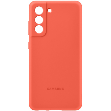 Чехол-накладка Samsung Silicone Cover for Galaxy S21 FE (G990) Coral