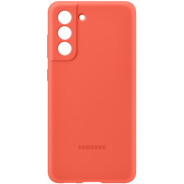 Чохол-накладка Samsung Silicone Cover for Galaxy S21 FE (G990) Coral