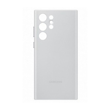 Чохол-накладка Samsung Leather Cover for Galaxy S22 Ultra (S908) Light Gray