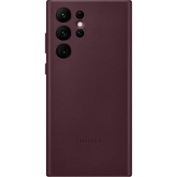 Чохол-накладка Samsung Leather Cover for Galaxy S22 Ultra (S908) Burgundy