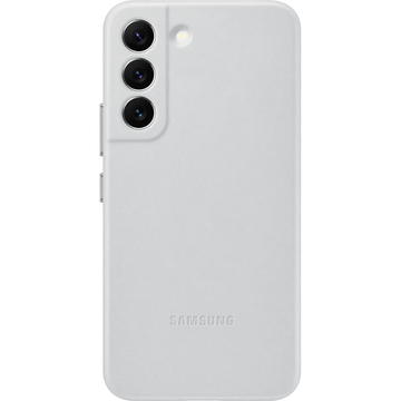 Чехол-накладка Samsung Leather Cover for Galaxy S22 (S901) Light Gray