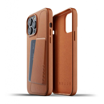 Чохол-накладка MUJJO for Apple iPhone 13 Pro Max Wallet Full Leather Tan