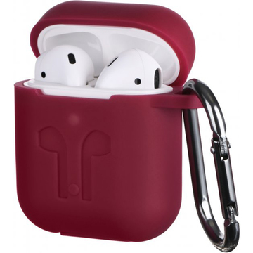 Чохол 2Е for Apple AirPods Pure Color Silicone Imprint (3.0mm) Marsala
