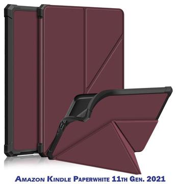 Аксесуари для електронних книг BeCover Ultra Slim Origami for Amazon Kindle Paperwhite 11th Gen. 2021 Red Wine (707222)