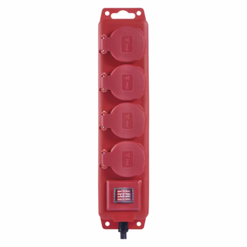 Мережевий фільтр Emos (P14251) з вимикачем 4 розетки 1.5 мм2 5м Red