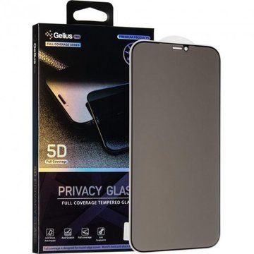 Защитное стекло Gelius Pro 5D Privasy Glass for Apple iPhone 12 Pro Max Black (2099900822438)