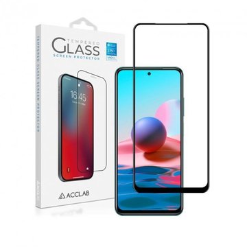 Защитное стекло ACCLAB Full Glue for Xiaomi Redmi Note 10 Black (1283126511295)
