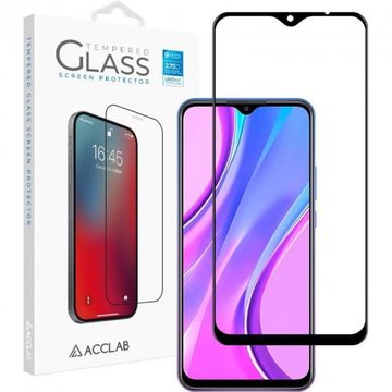 Защитное стекло ACCLAB Full Glue for Xiaomi Redmi 9 Black (1283126508813)