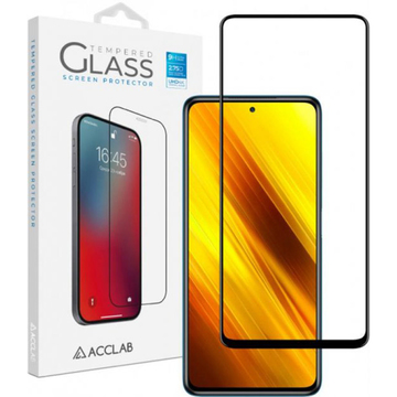 Защитное стекло ACCLAB Full Glue for Xiaomi Poco X3 Black (1283126509582)