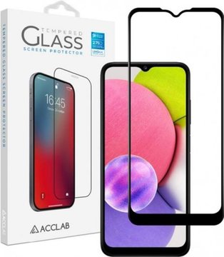 Защитное стекло ACCLAB Full Glue for Samsung Galaxy A03s SM-A037 Black (1283126515330)