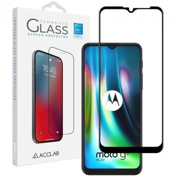 Защитное стекло ACCLAB Full Glue for Motorola Moto G9 Play Black (1283126509032)