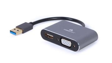 Адаптер и переходник Cablexpert (A-USB3-HDMIVGA-01) USB-HDMI/VGA 0.15м