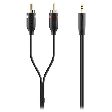 Кабель Belkin аудио (jack 3.5мм-M/RCA-Mx2)2MPORTABLEBlack\Gold