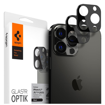 Захисне скло Spigen for камери Apple Iphone 13 Pro Max/13 Pro tR Optik Black (2P)